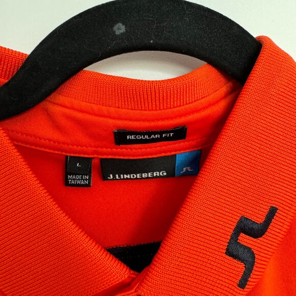 J Lindeberg Golf Polo Size L Orange - Picture 4 of 4